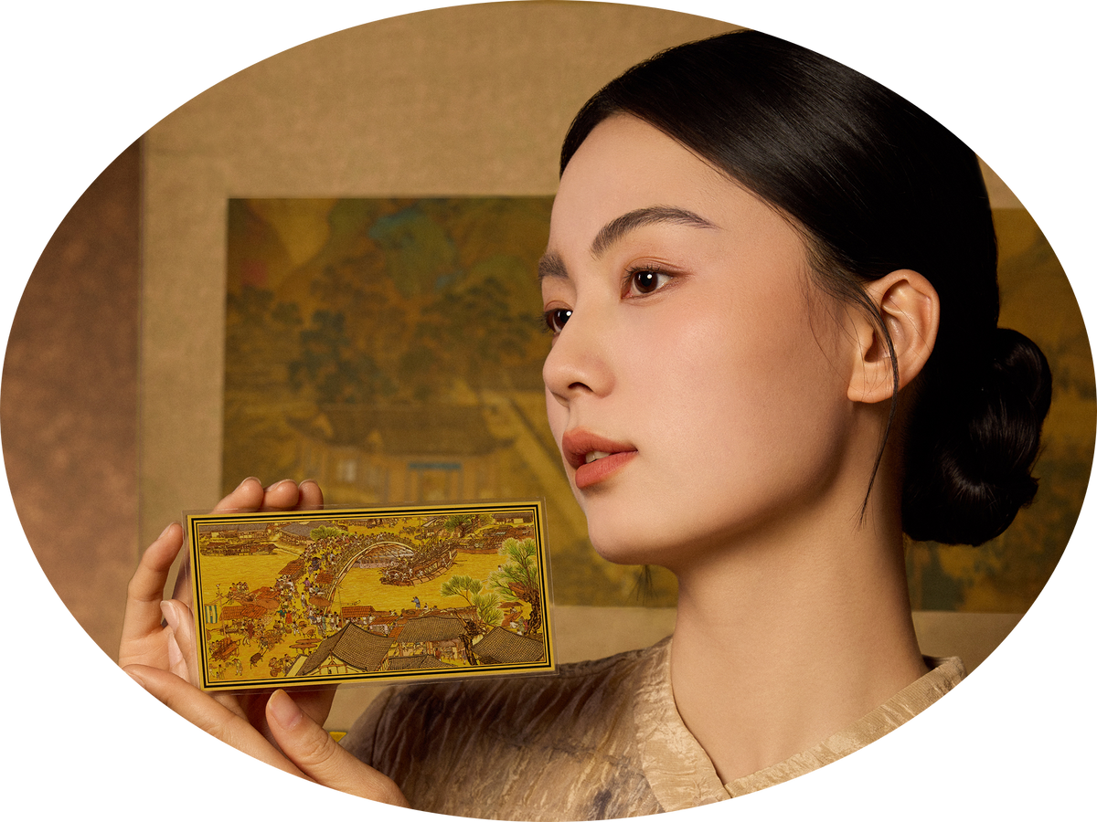 24K Gold Riverside Scene at Qingming Festival Ornament | Top Chinese Antique Art Business Gift for Partners, Office & Home Decor
