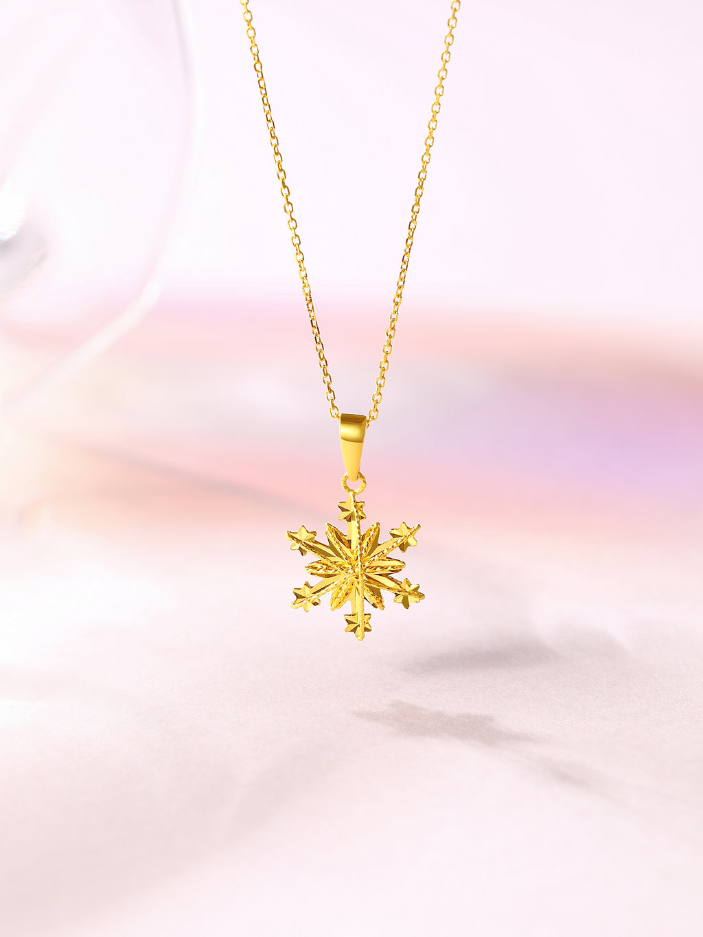 "infinite" 24K Gold Pendant Snowflake 0.92-1.42g A049617