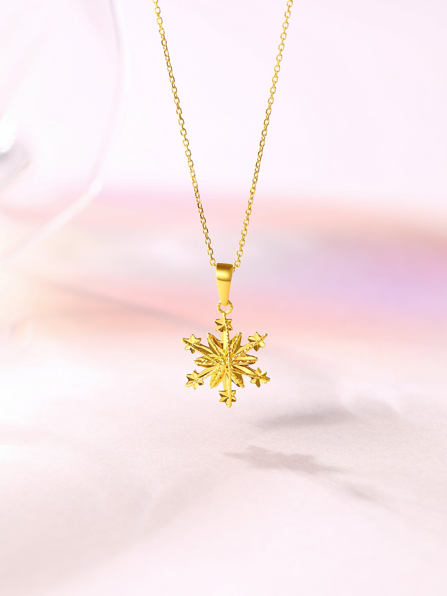 "infinite" 24K Gold Pendant Snowflake 0.92-1.42g A049617