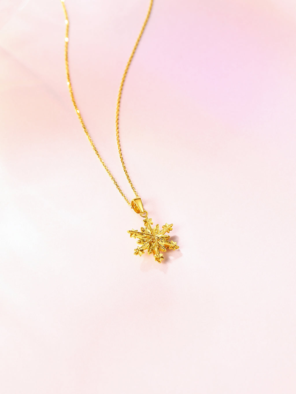 "infinite" 24K Gold Pendant Snowflake 0.92-1.42g A049617