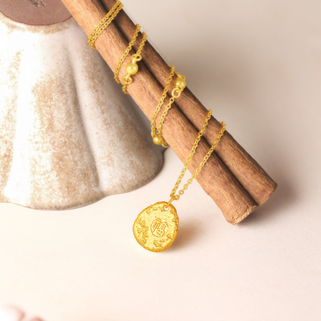 九華山 999.9 24K 金吊墜項鍊 地藏菩薩 A0614670