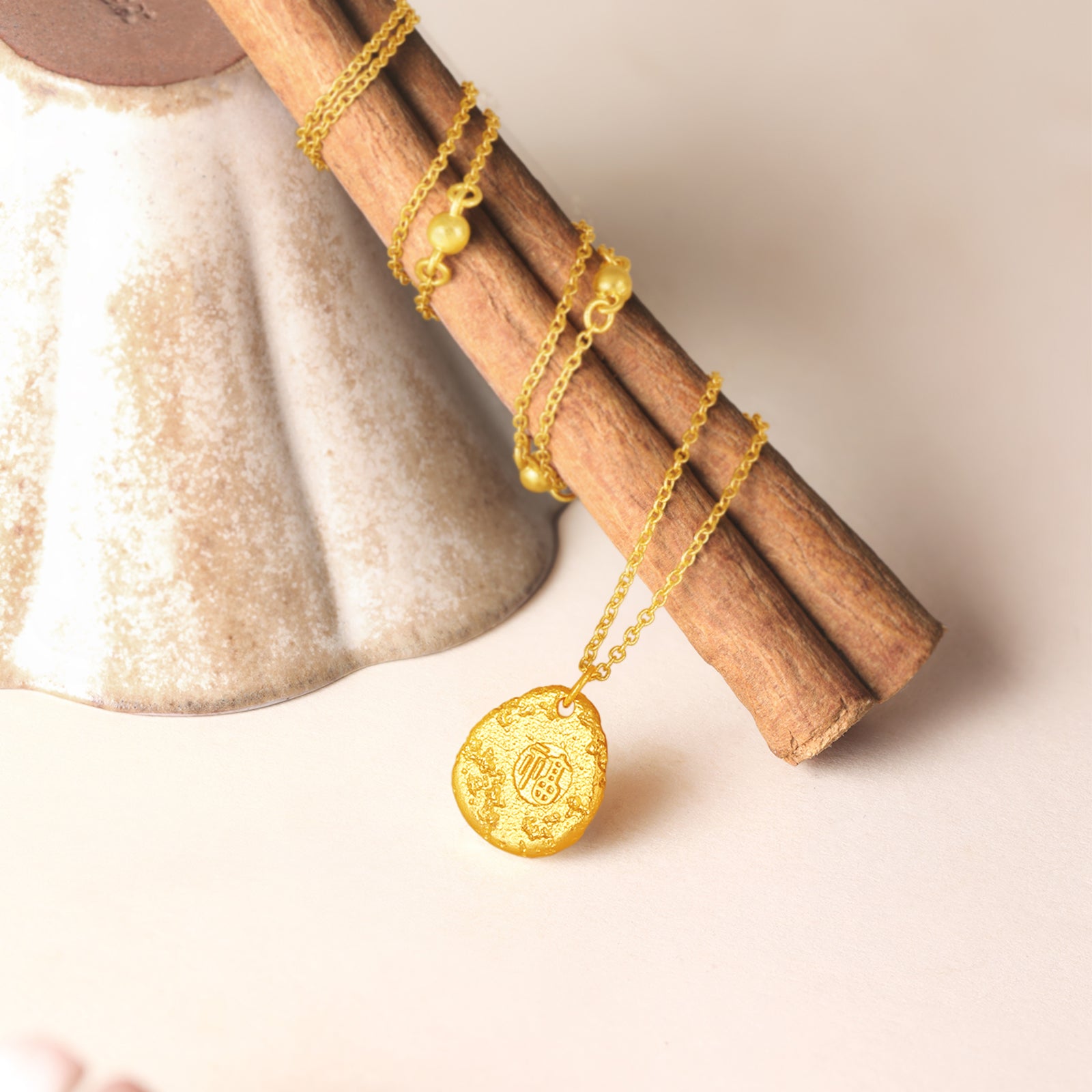 九華山 999.9 24K 金吊墜項鍊 地藏菩薩 A0614670