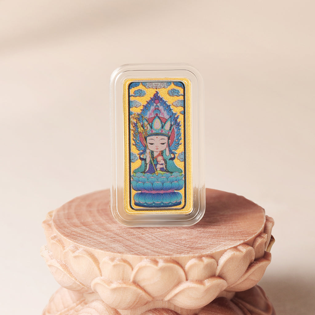 'Jiuhua Mountain' 999.9 24K Gold Gold Charm Ksitigarbha Bodhisattva A1214651