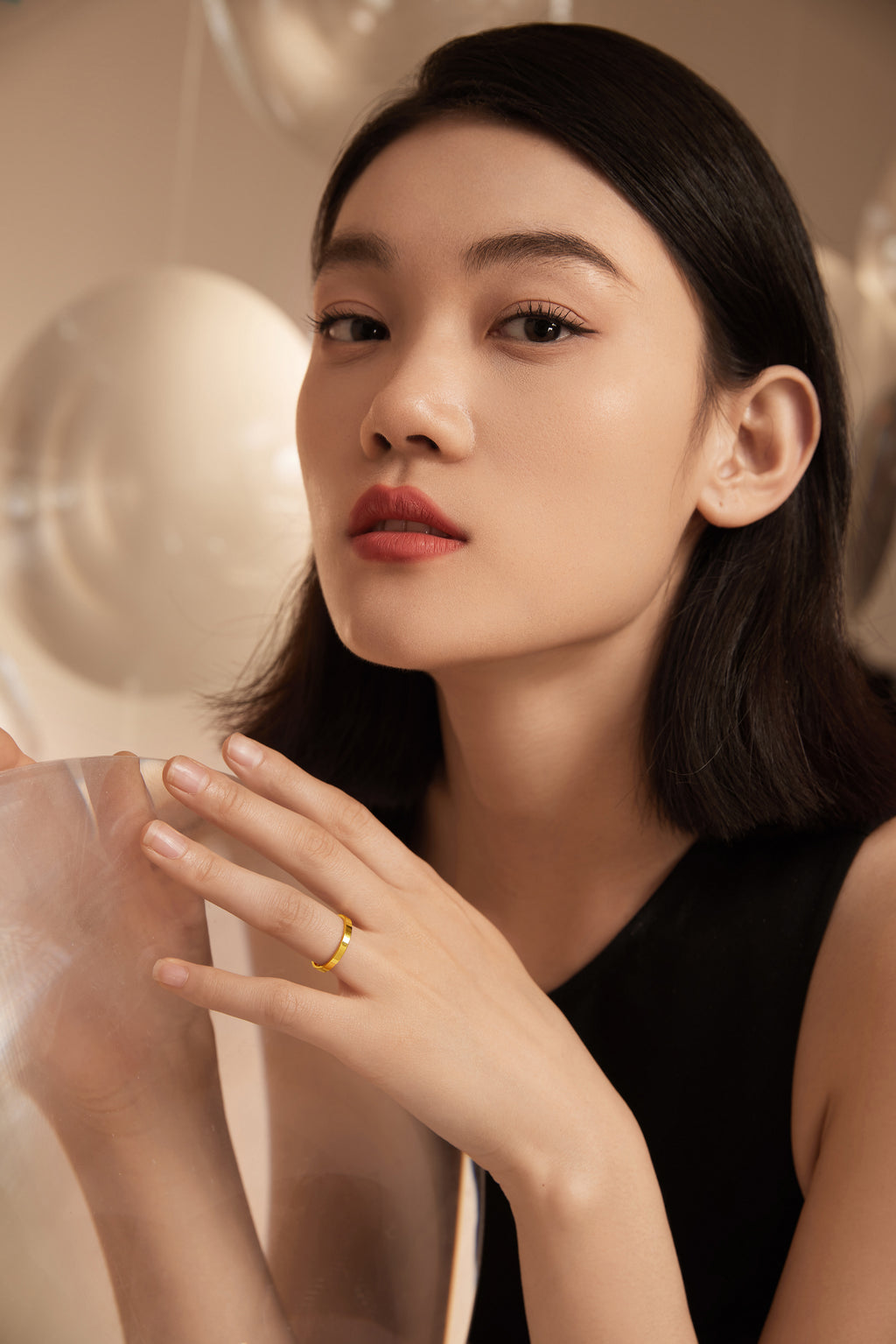 "Infinite·Hive" 24K Gold Ring 2.5-3.5g A0110765