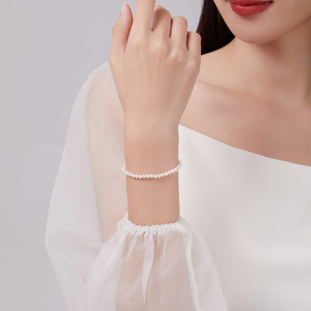 18K金鍊手鍊，珍珠，0.22-0.25克，貨號X078933