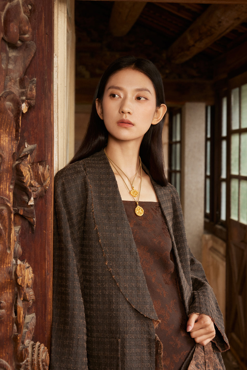 「中華文化集萃－木雕」24K金墜飾 鑽石0.024克拉 0.02克拉如意 10.68-13.08克 W0448374
