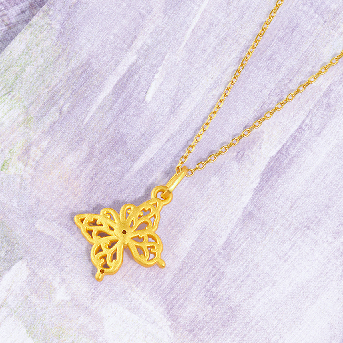 "Fantasy Forest" 24K Gold Pendant            Butterfly 1-1.3g A0413811