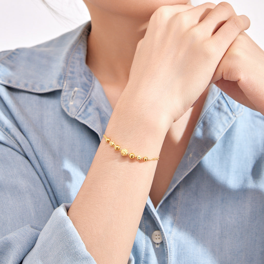 999 24K Gold Chain Bracelet 4.6-5g A0710572