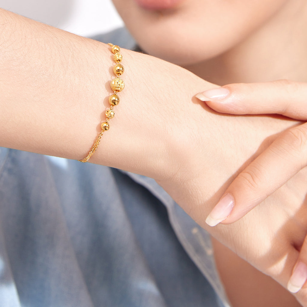 999 24K Gold Chain Bracelet 4.6-5g A0710572