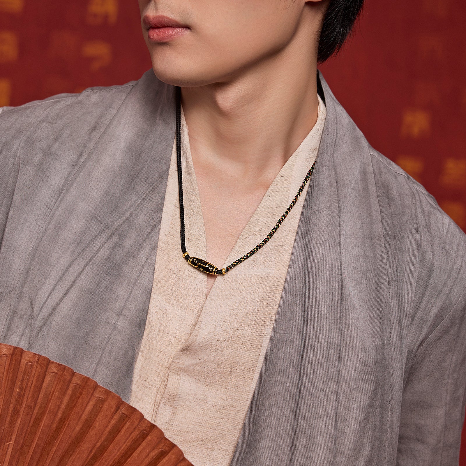 'Jiuhua Mountain' 24K Gold Pendant Necklace Buddhist Scripture A0415287