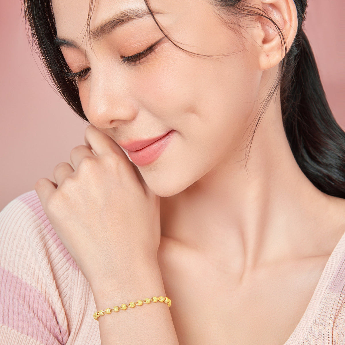 999 24K Gold Chain Bracelet 6-7g A0711065