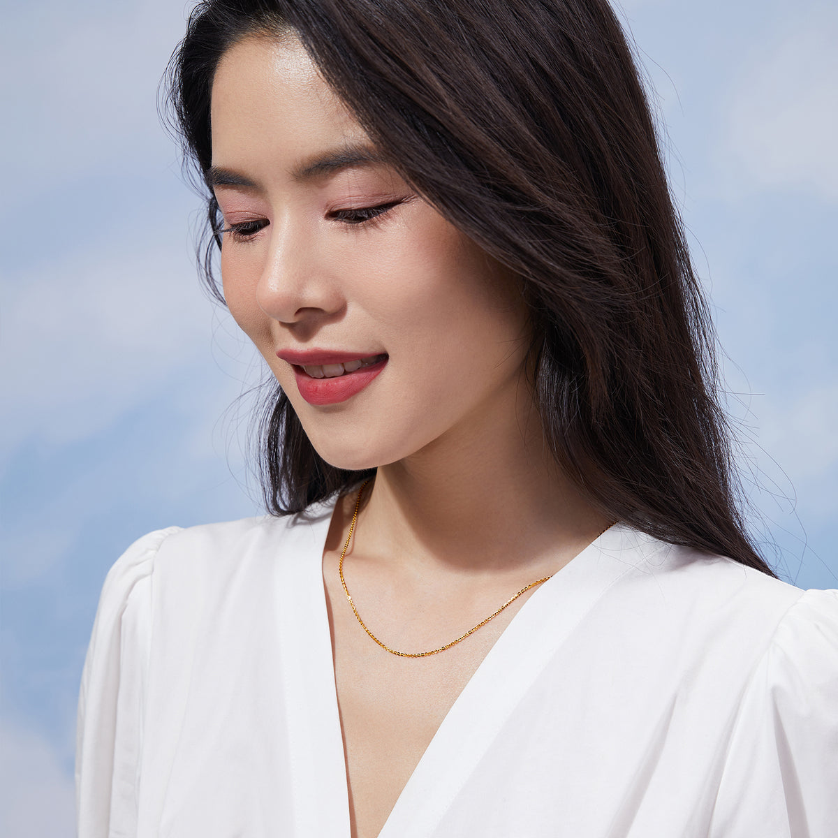 18K Yellow Gold Necklace 0.7-0.8g C0510282
