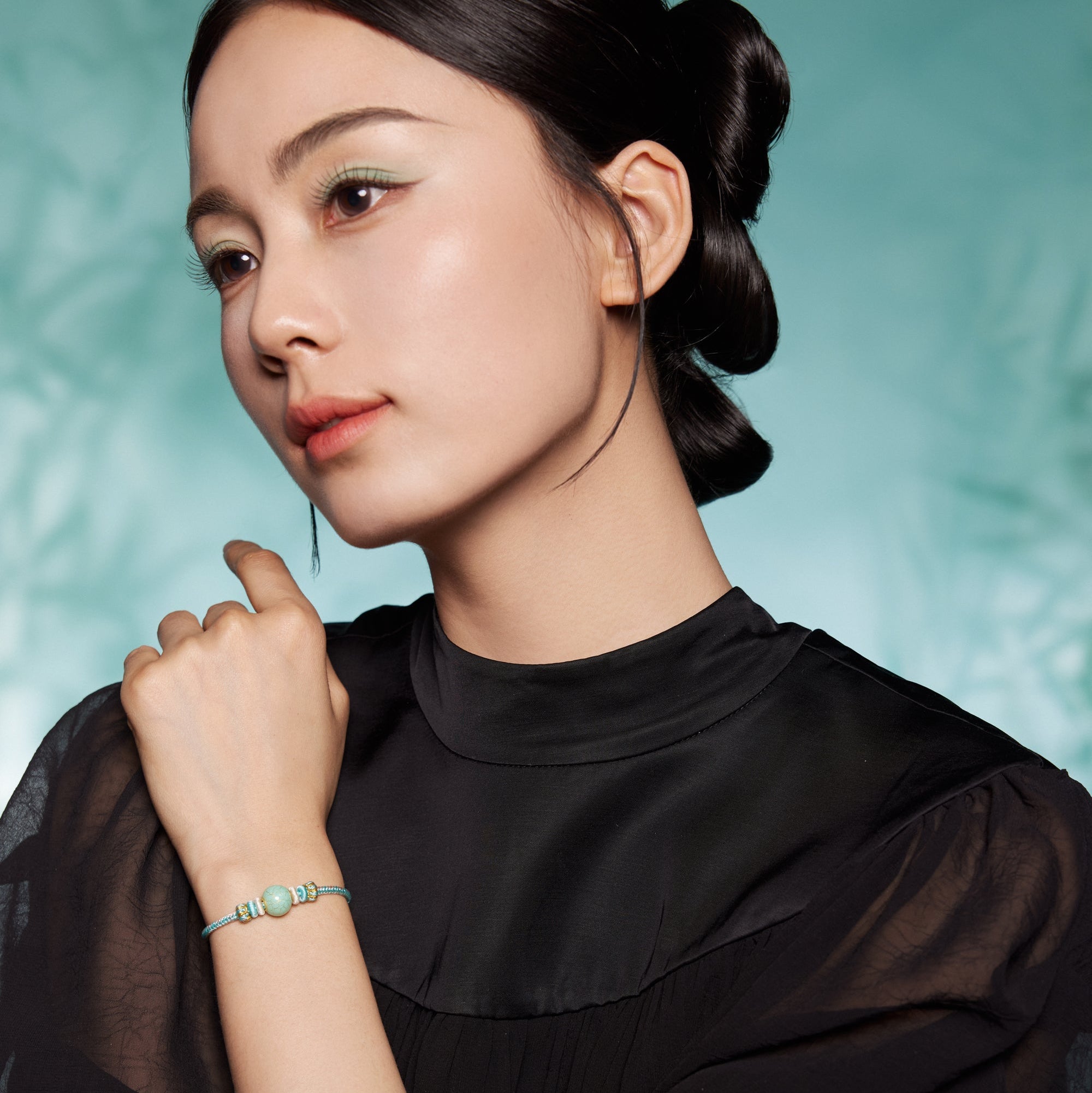 "Chinese Culture Collection - Ru Ware" 24K Gold String Bracelet 0.8-1g A1750029
