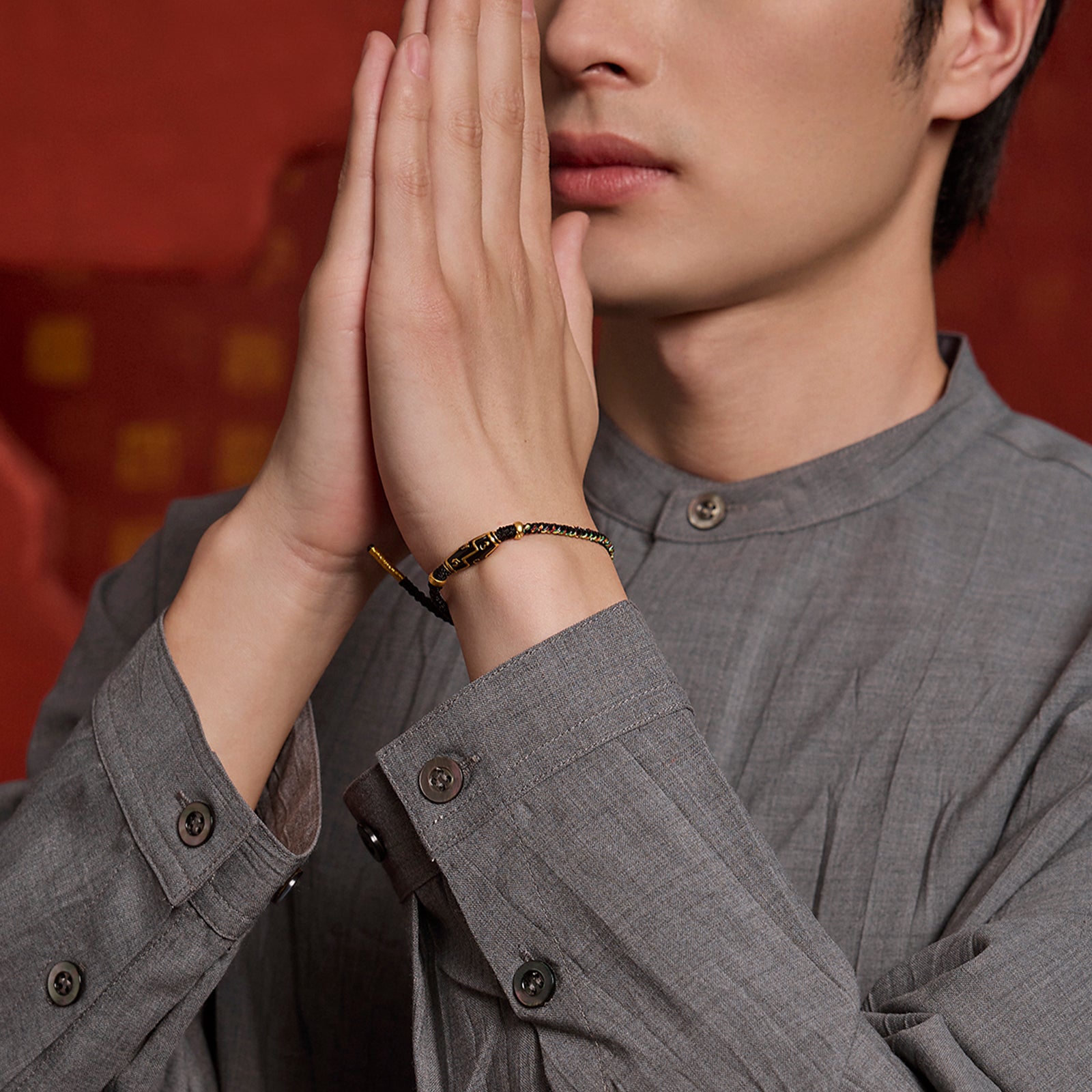 九華山24K金手鍊，佛經圖案 A1715288