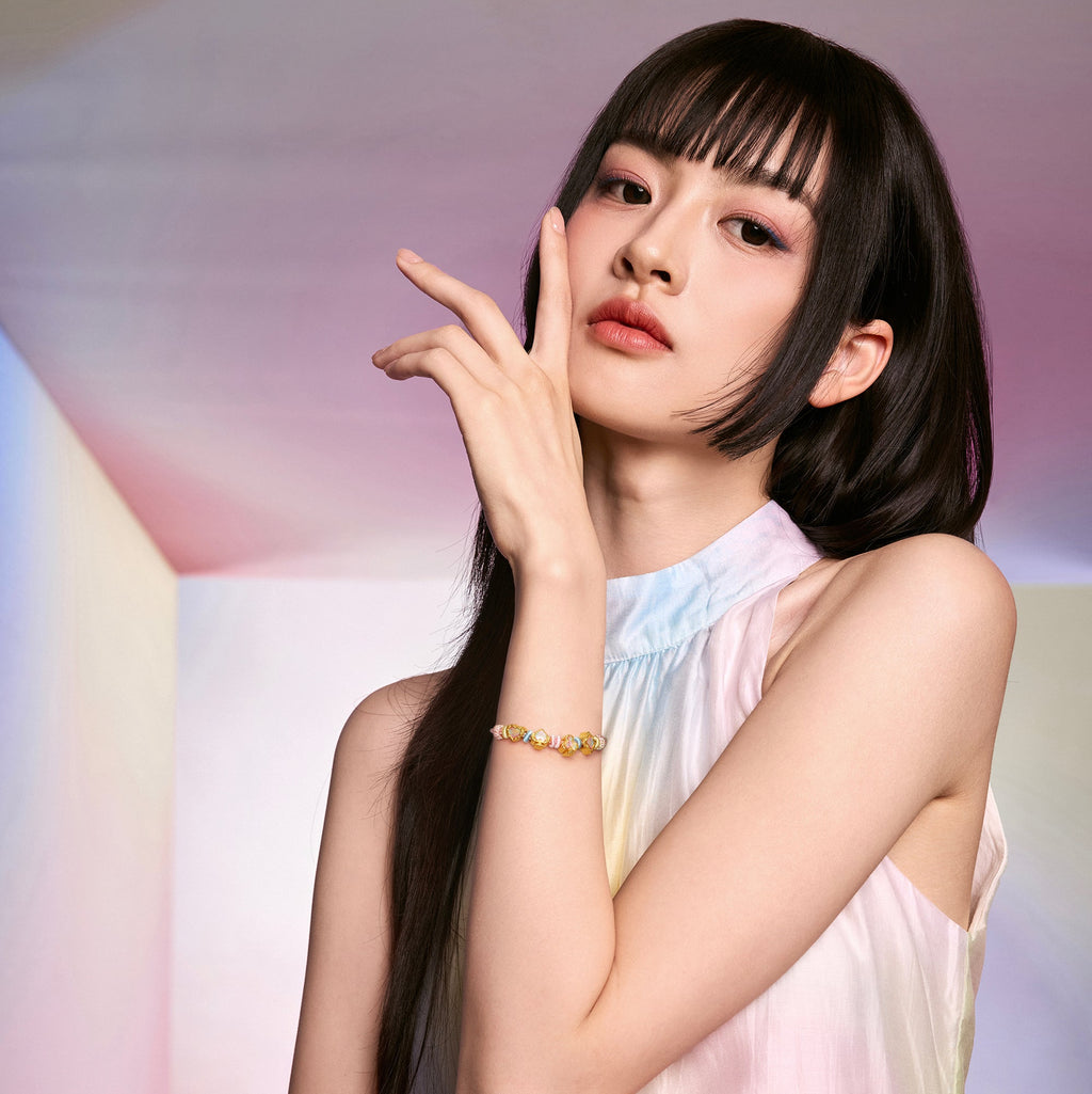 "Pop wu~" 24K Gold String Bracelet  1.6-2.4g A1715757