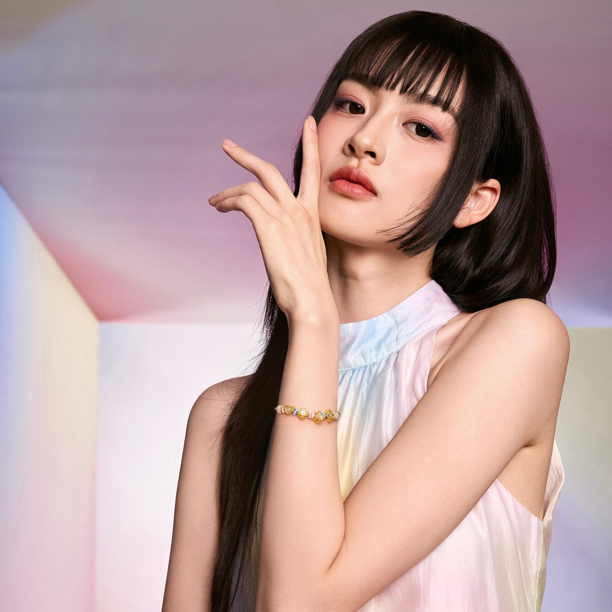 "Pop wu~" 24K Gold String Bracelet  1.6-2.4g A1715757