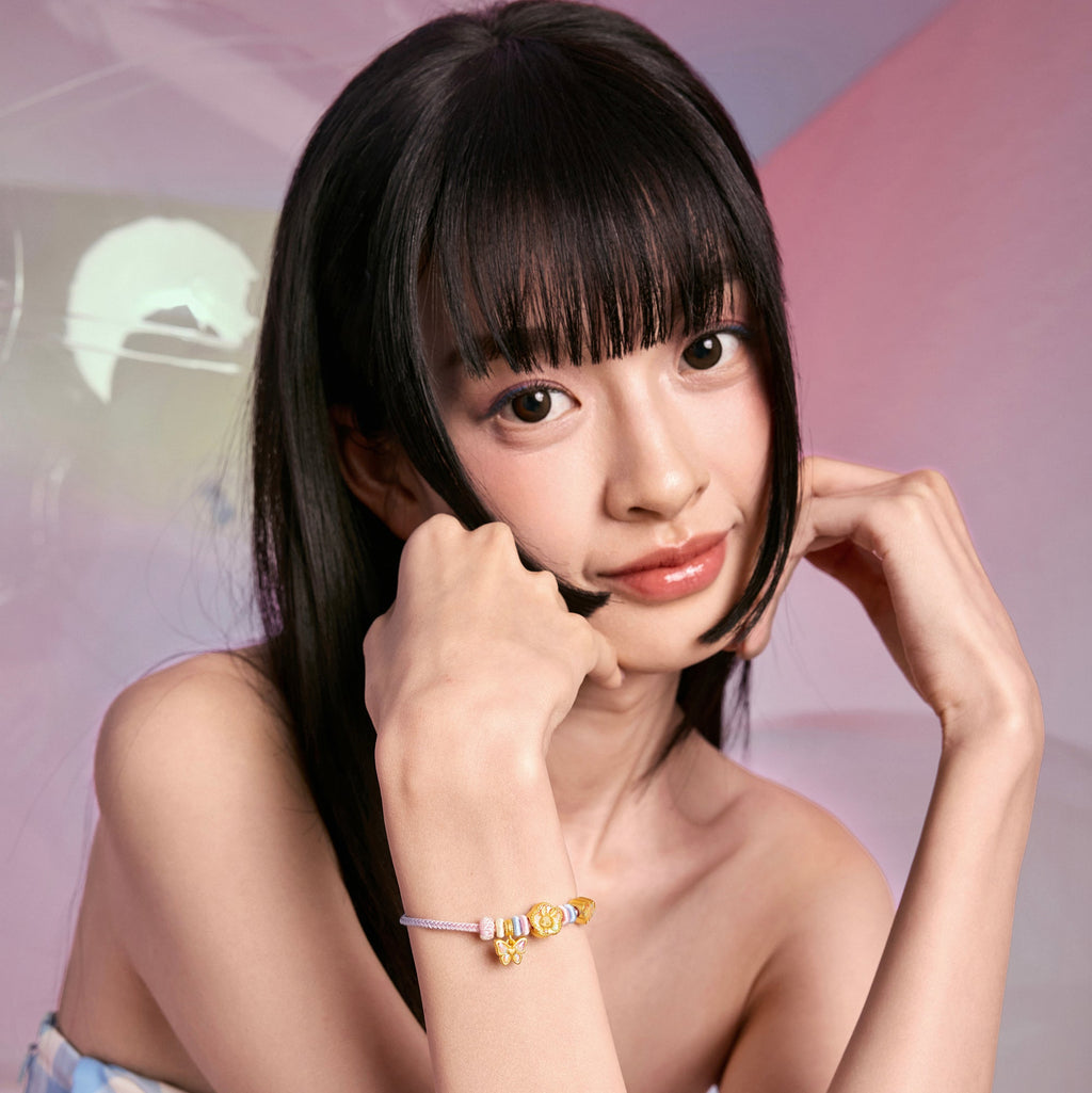 "Pop wu~" 24K Gold String Bracelet  1.5-2.05g A1715760