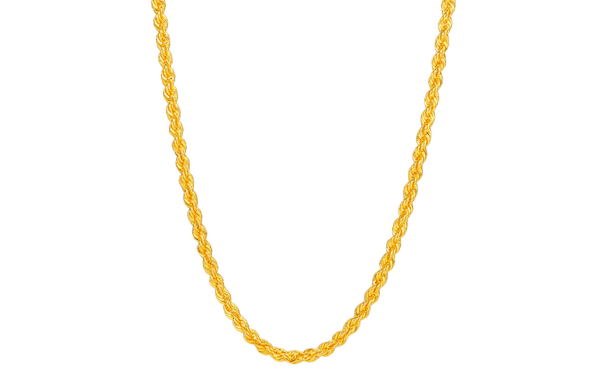 999 24K Gold Necklace 8-9g AA053079
