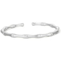 ZHOU LIU FU .999 Fine Silver Solid Adjustable Cuff Bangle Bracelet for Women, Bone-Shaped Fine Jewelry Halloween Gift for Her 2.12–2.2 in