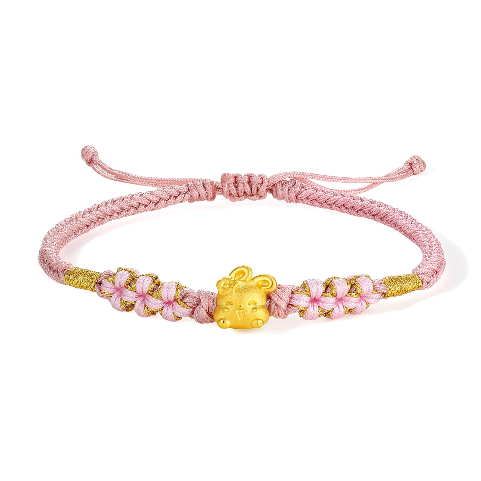 "Chinese Zodiac Rabbit" 24K Gold String Bracelet Rabbit 0.3-0.5g A1710399