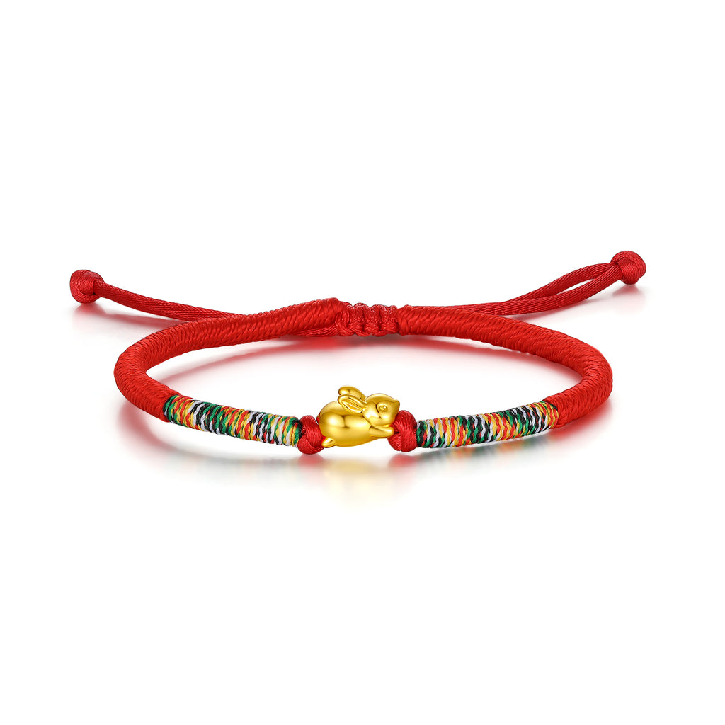 "Chinese Zodiac" 24K Gold String Bracelet Chinese Zodiac 0.3-0.5g