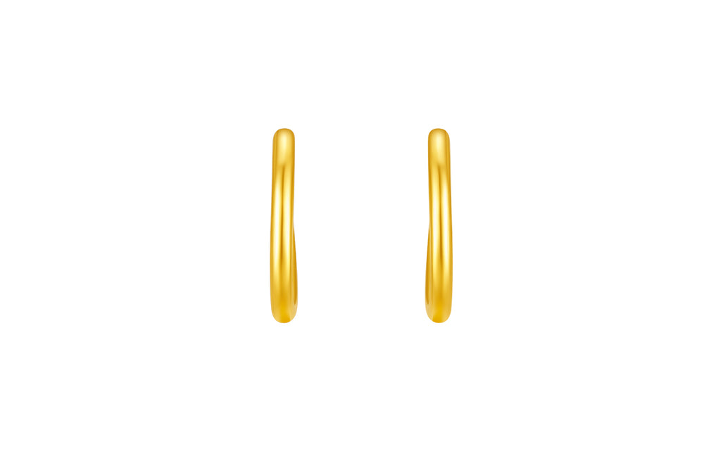 999 24K Gold Earrings 1-1.2g AA090923
