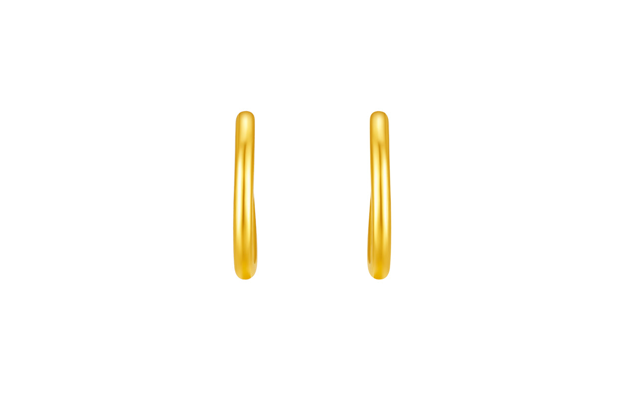 999 24K Gold Earrings 1-1.2g AA090923