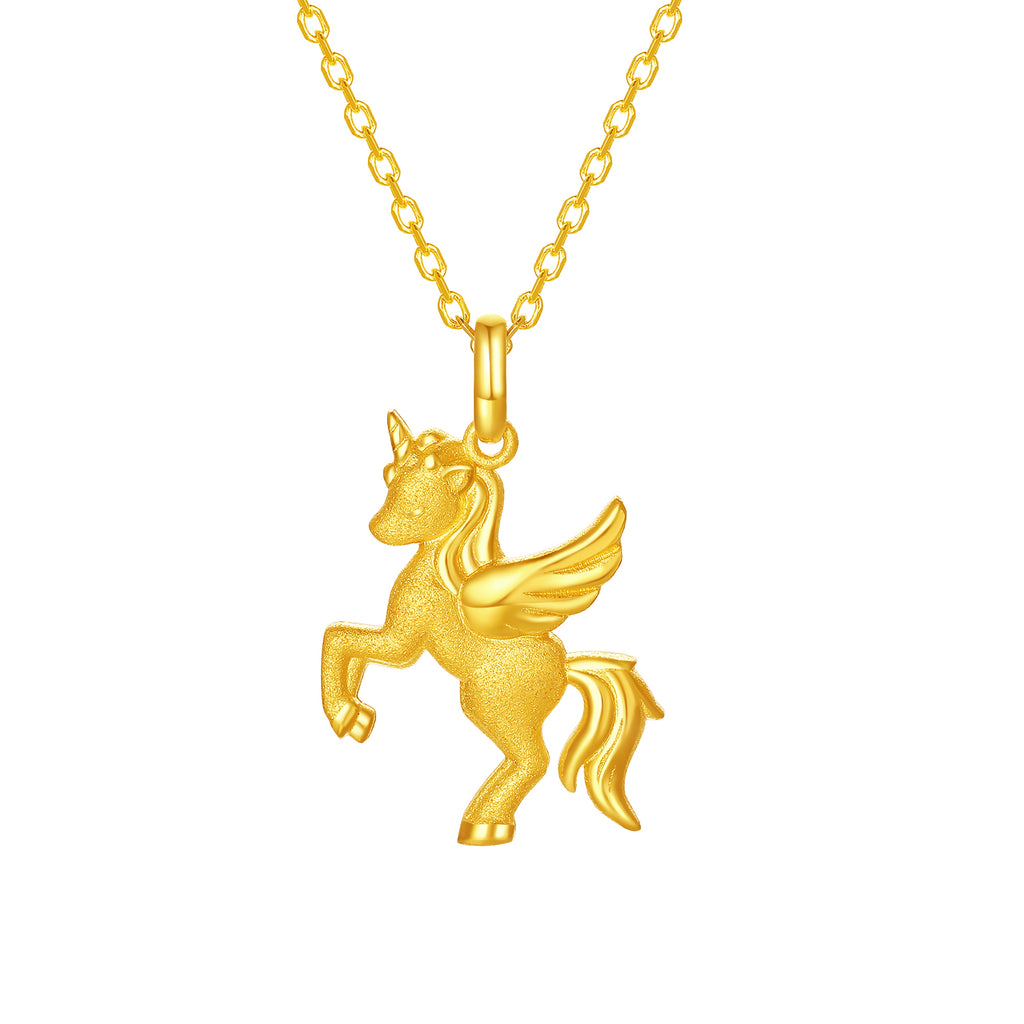 "Year of the Horse" 24K Gold Pendant Horse 2-2.3g A0415546