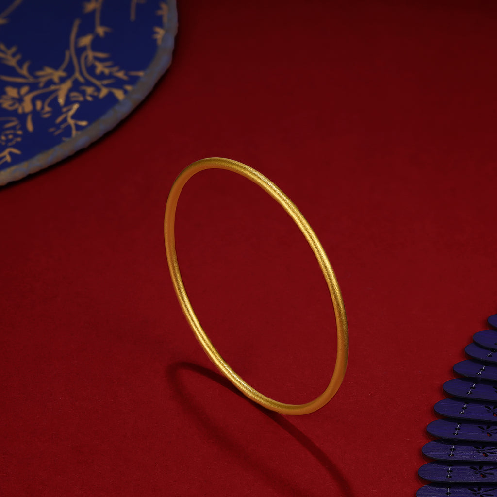 999 24K Gold Bangle Bracelet 7.5-9.5g AA106728