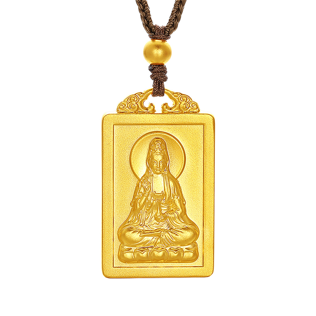 999 24K Gold Pendant Guanyin 20-22g A0416128