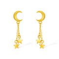999 24K Gold Earrings Star 1.9-2.3g A0916235