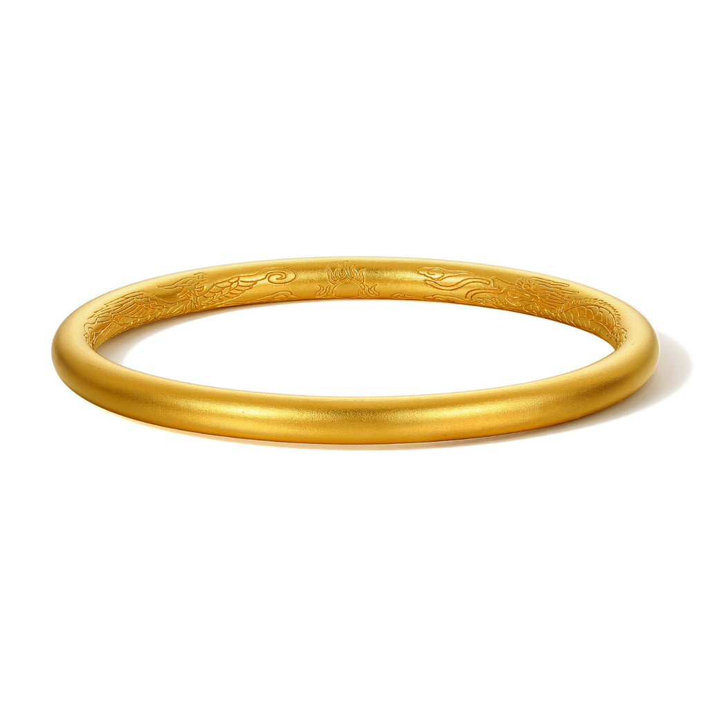Antiquity Gold' 999.9 24K Gold Bangle Bracelet 20-23g A1012449