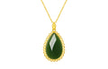24K Gold Pendant Hetian Jade 21.5*13.5*5.5mm 1.5-1.8g AAYB044149