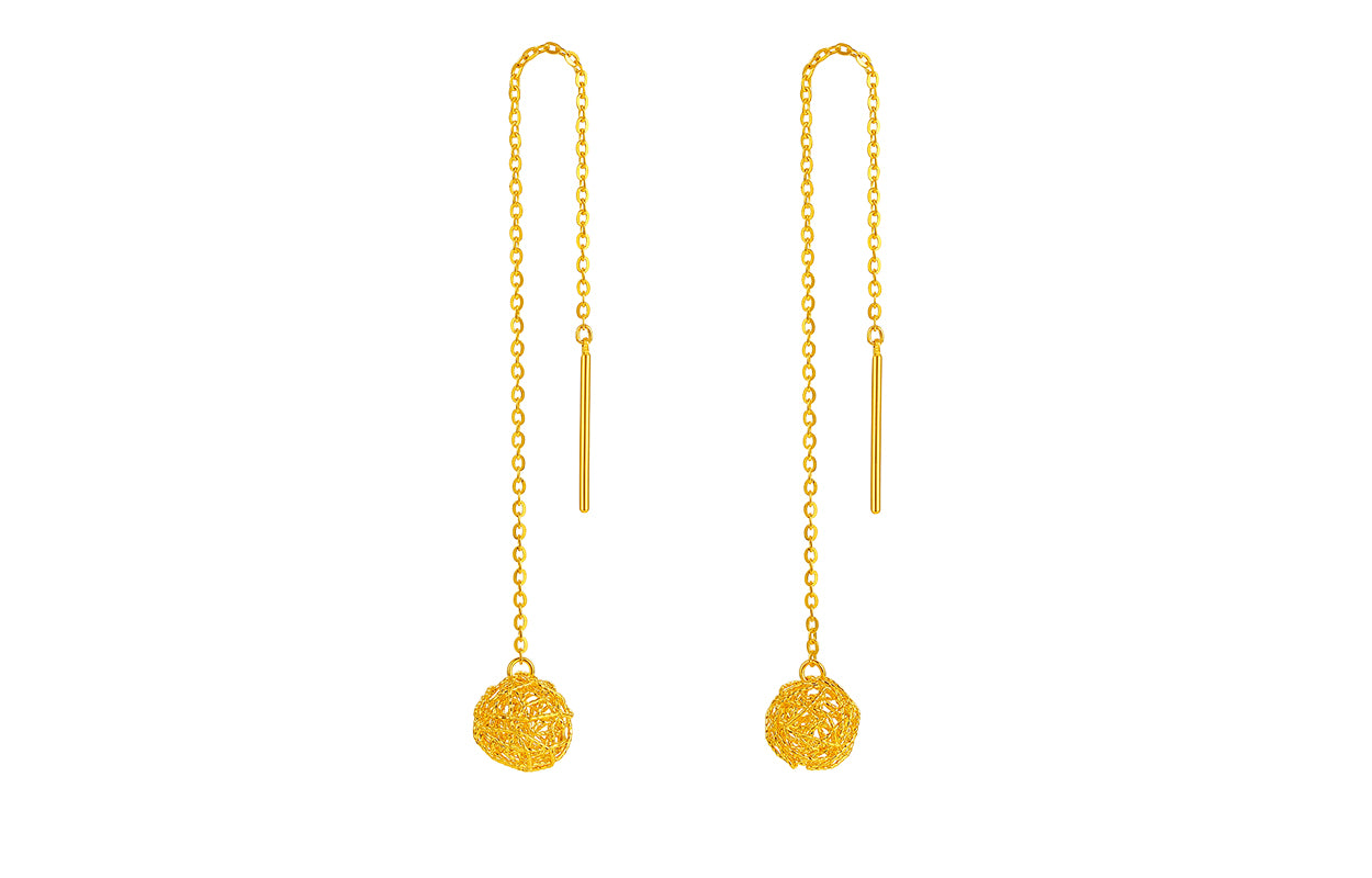 "infinite" 24K Gold Earrings 1.83-2.13g A0910255