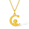 "Chinese Zodiac Snake" 999 24K Gold Pendant Star 1.5-1.8g A0413154