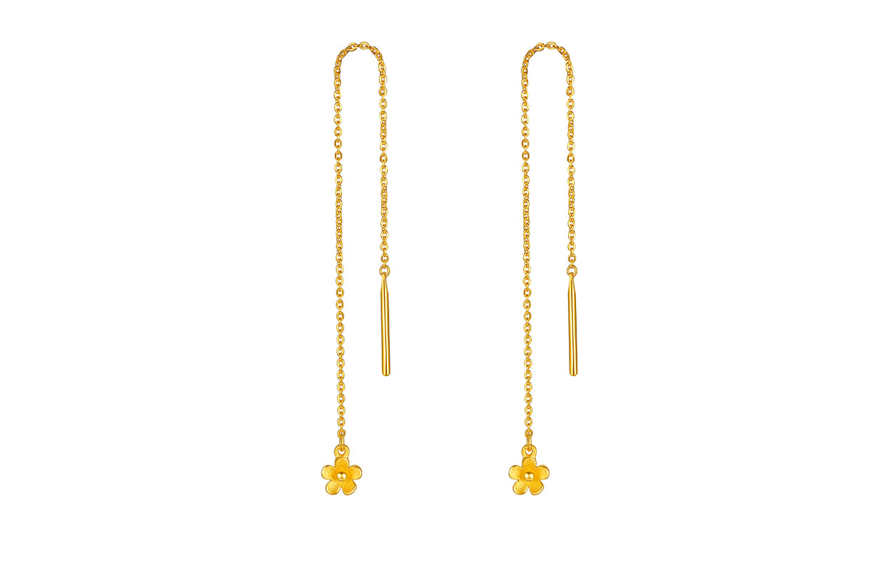   999 24K Gold Earrings              Flower 0.9-1.5g AB097872