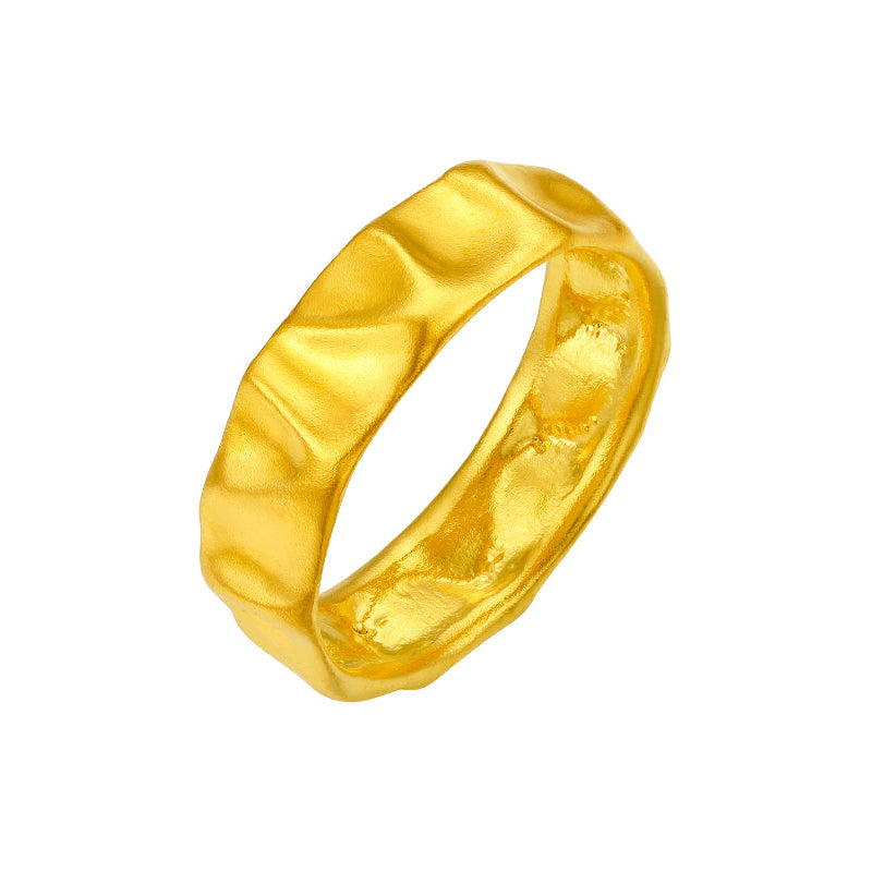 "ZHOU LIU FU X Johnny Huang" 24K Gold Rings  3.6-5.1g A0111512