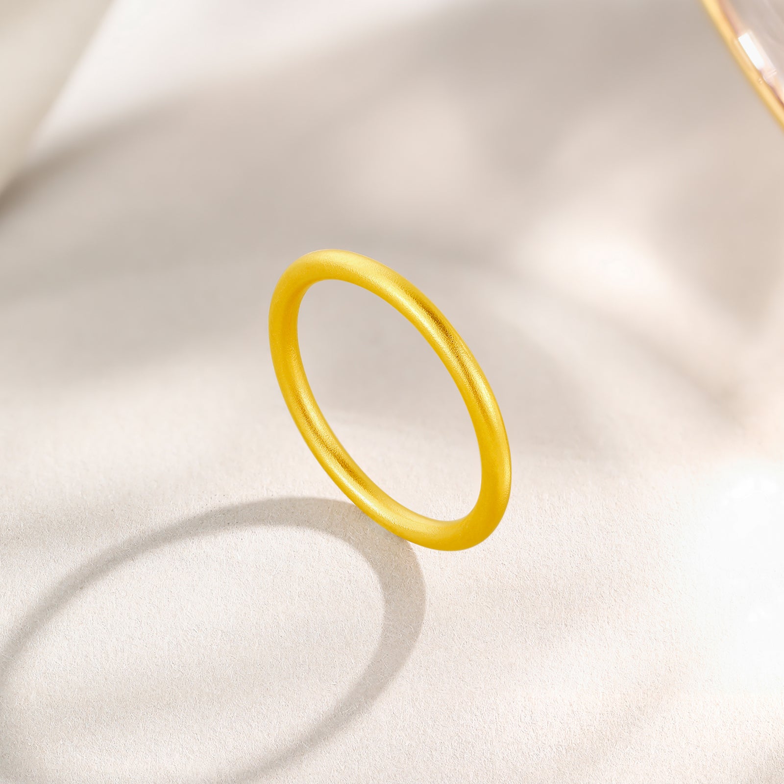 24K Gold Ancient Method Plain Ring 1.5-2.1g A0110912