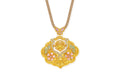 "Chinese Culture Collection - Song Brocade" 24K Gold Pendant Necklace Diamond Ruyi 17-20g W0423107