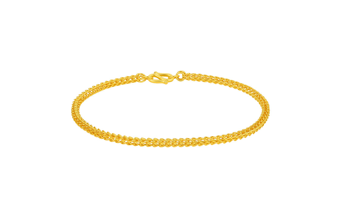 999 24K Gold Chain Bracelet 5.5-7.3g A0710973