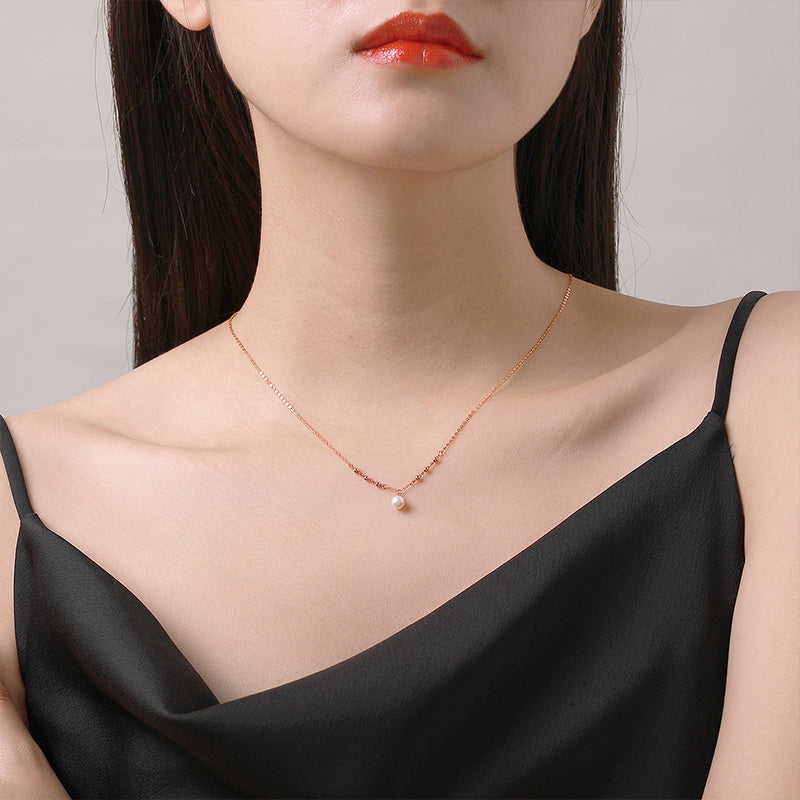 18K Gold Pendant Necklace Pearl 0.75-1.05g X067998