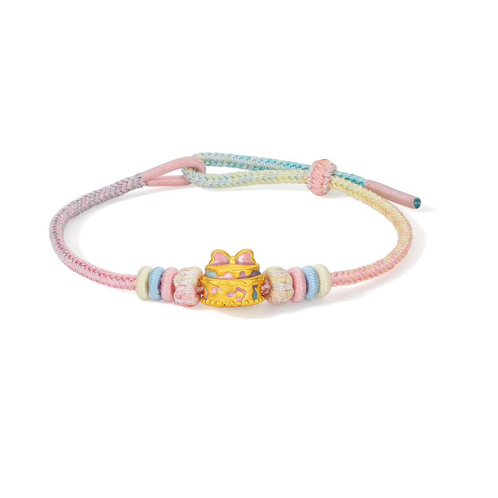 "Pop wu~" 24K Gold Charm Bracelet Cake 0.7-0.9g A1621582