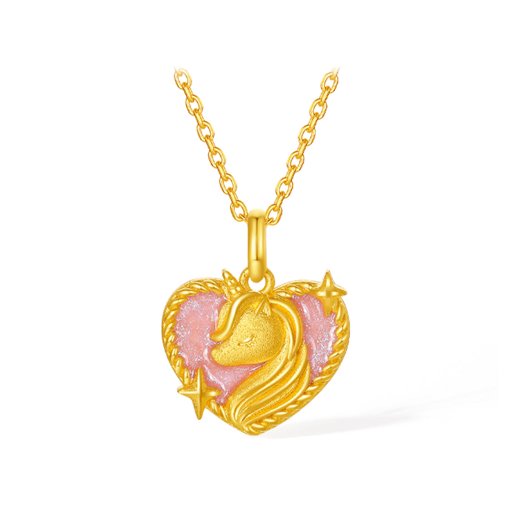 'Year of the Horse' 24K Gold Pendant Horse Heart 2.7-3g A0415544