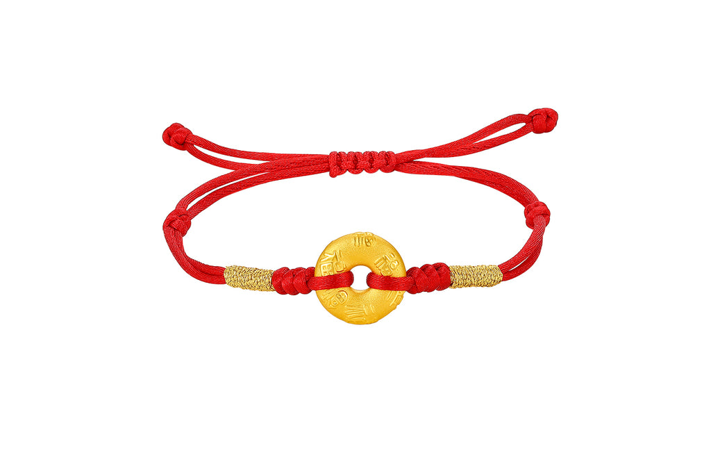 24K Gold String Bracelet 0.9-1.2g A1710236
