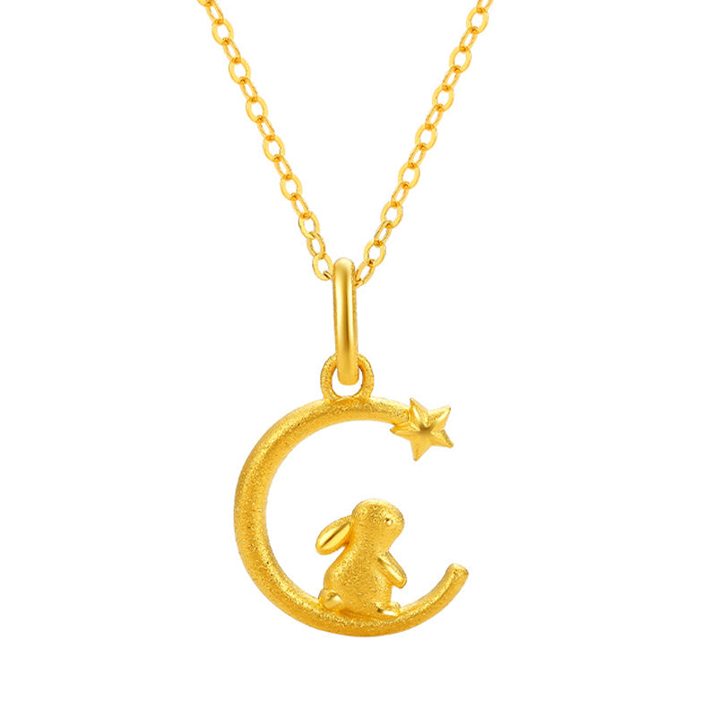 "Chinese Zodiac Rabbit" 999 24K Gold Pendant Star 1.25-1.65g A0410448
