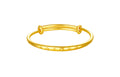 999 24K Gold Bangle Bracelet 9.2-10.2g AA101302