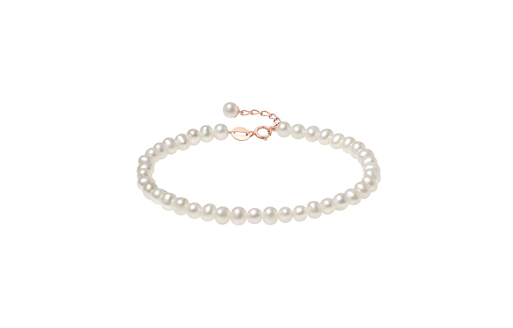 18K Rose Gold Chain Bracelet 4-4.5mm 0.22-0.25g KIPB076646