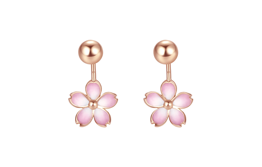 日艺馆 18K Rose Gold Earrings              Flower 1.2-1.6g KIHH096838