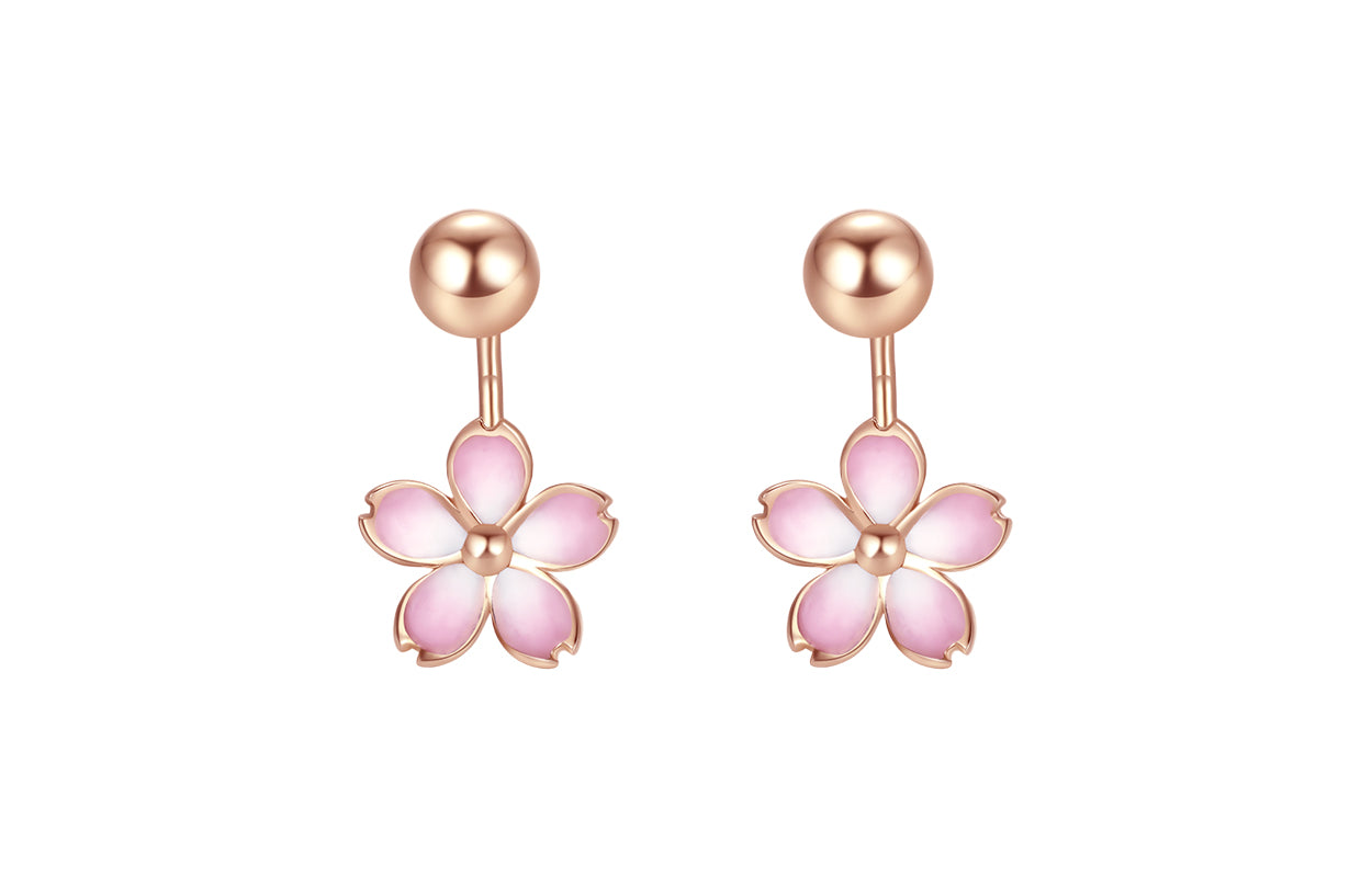 日艺馆 18K Rose Gold Earrings              Flower 1.2-1.6g KIHH096838