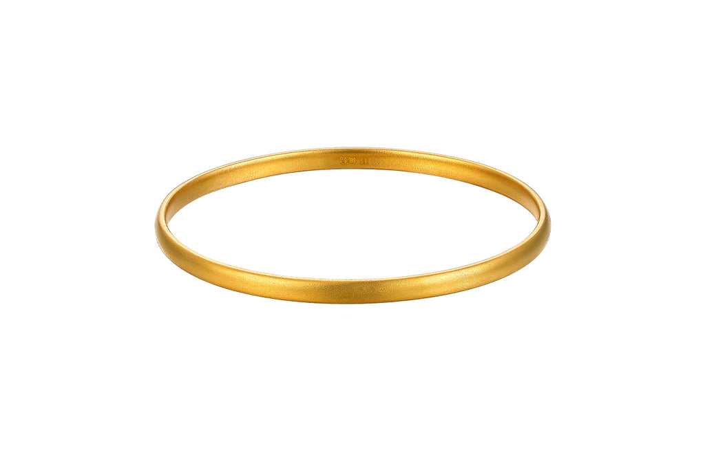 "Antiquity Gold" 999 24K Gold Bangle Bracelet 22-23g AA103610